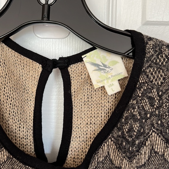 Anthropologie Weston Wear Dulcie Dress in in black and cream In size Large - Picture 5 of 6